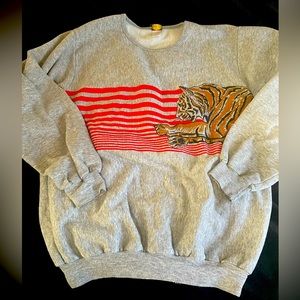 Tiger Stripes Grey Longsleeve Pullover